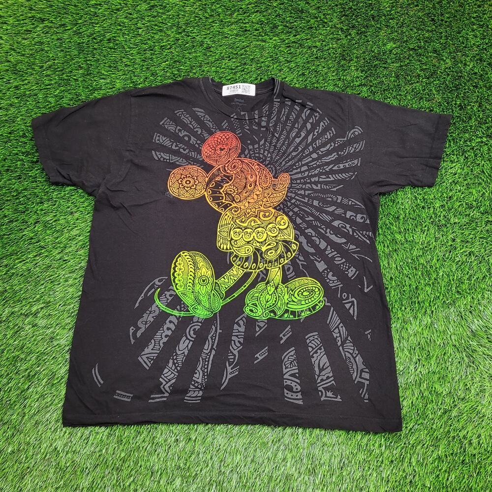 Disneyland Mickey-Mouse Aztec Shirt Womens XL 23x27 Black